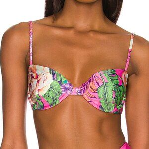 Aqua Bendita x REVOLVE Irene Bikini Top in Pink Floral